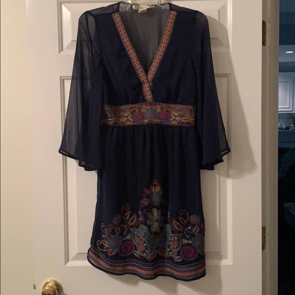 Unique boho dress with beautiful stitching.